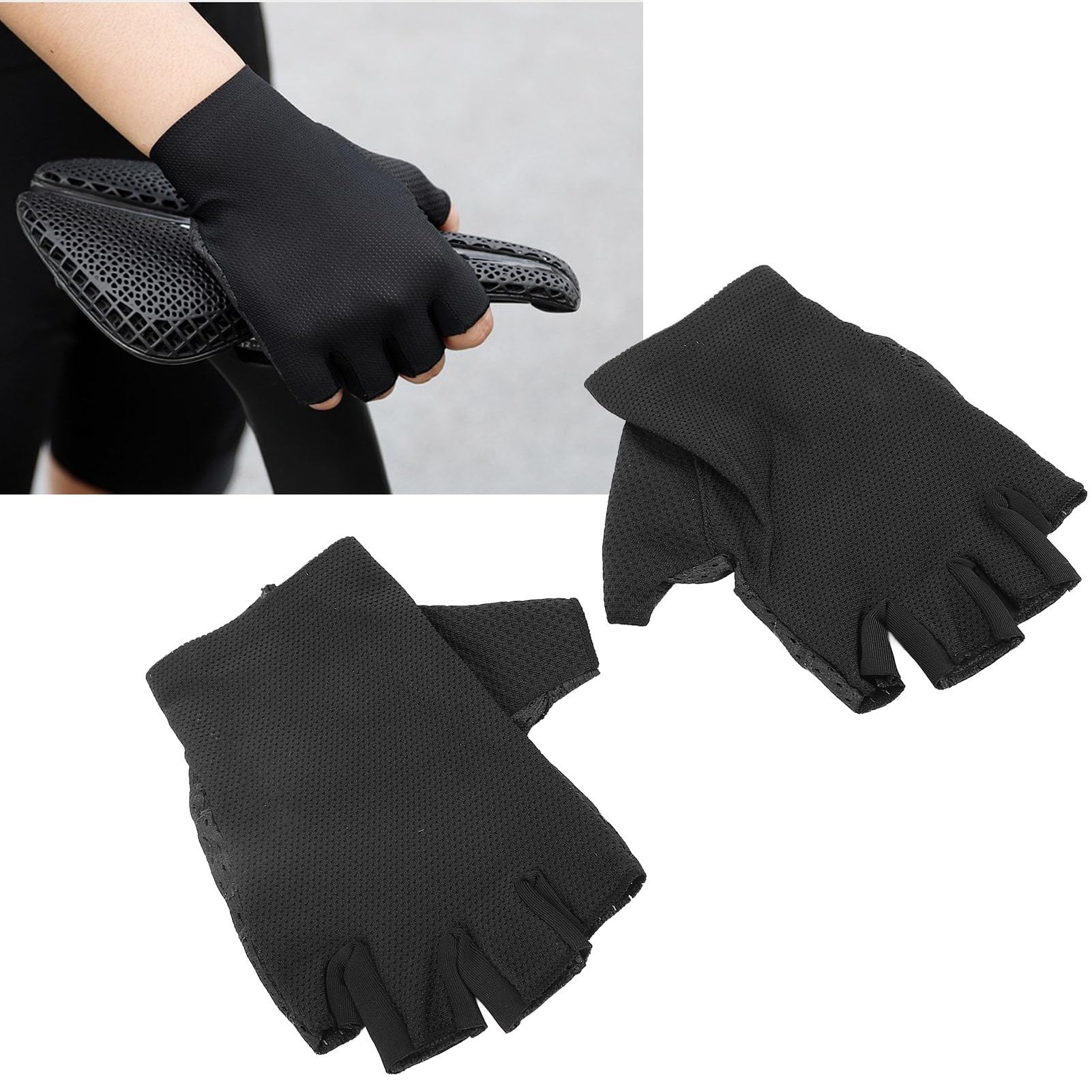 Guantes de Ciclismo Guantes de Bicicleta para Hombres y Mujeres Antideslizante Transpirable Medio Dedo Guantes de Ciclismo Absorción de Golpes Cómodo al Aire Primavera Verano
