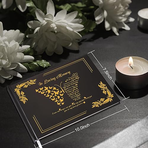 Miniatura 9 de Libro de invitados funerario para funeral, libro de 80 páginas, libro de registro funerario, una celebración de la vida