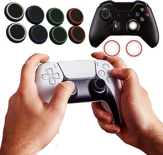 10 Pcs Controller Thumb Grips Joy Stick Replacement Ps 5c Console Thumb Grip Caps Compatible with ps5 Remote Controller Thumb Grips Ps4 Accessories Xbox One/360 Game Controller Joystick caps