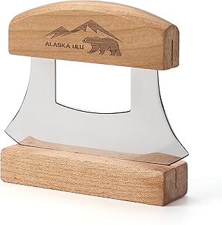 5inch Alaskan Mezzaluna Ulu Knife, Salad Veggies R