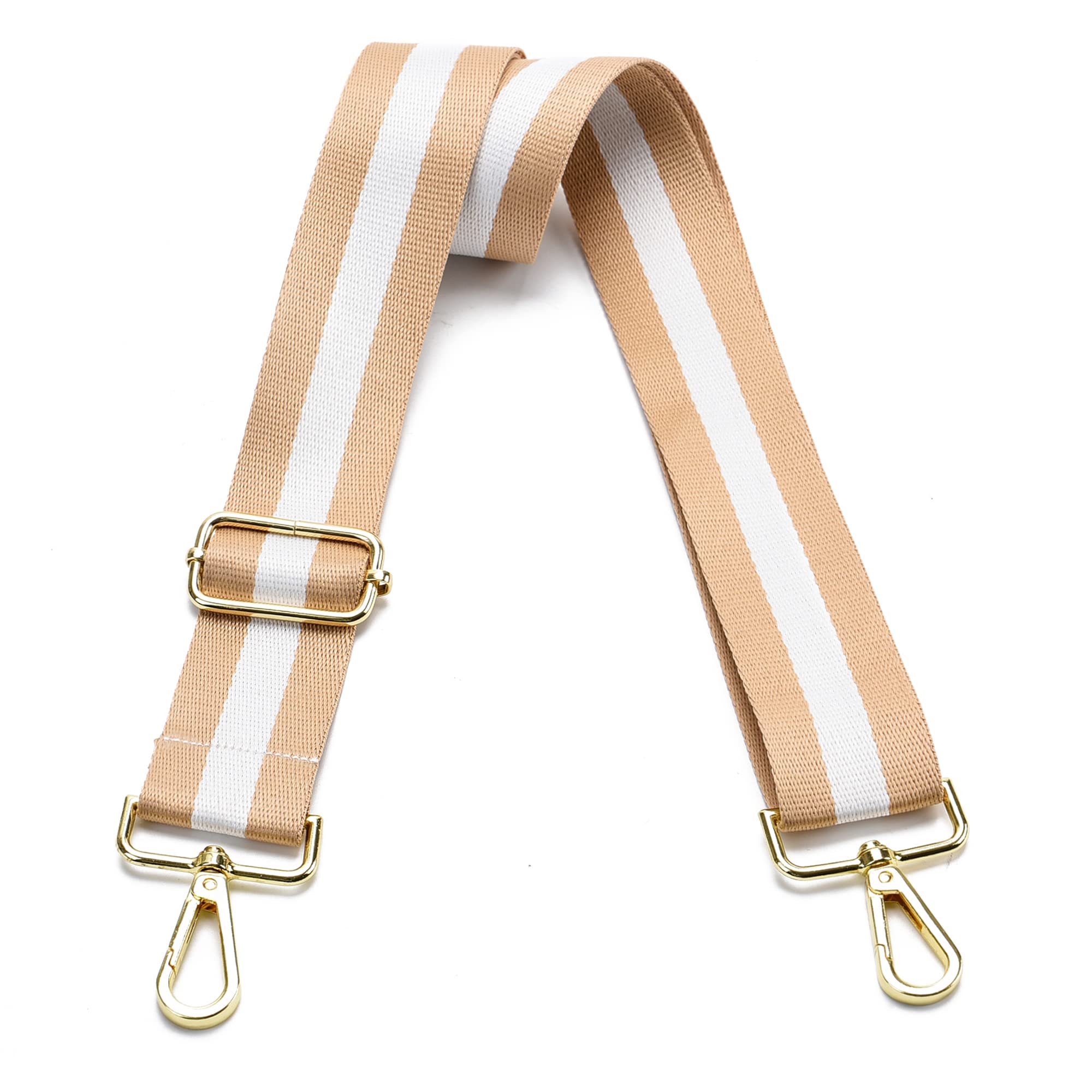 Purse Strap Gold Hardware Replacement Crossbody Bag Strap, Wide Adjustable Shoulder Strap