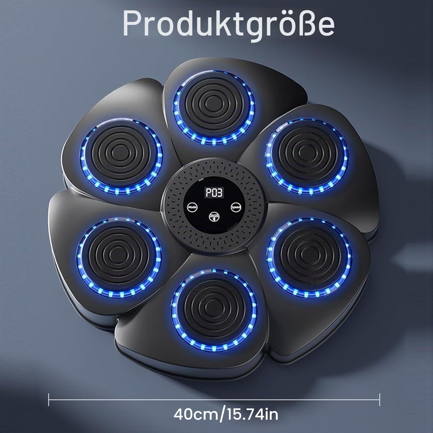 Music Boxing Machine, Musik Box Maschine mit Boxhandschuhen, Smart Musik Boxmaschine mit Bluetooth und Einstellbarer Geschwindigkeit, Wand Ziel Trainingsgeräte für Erwachsene und Kinder