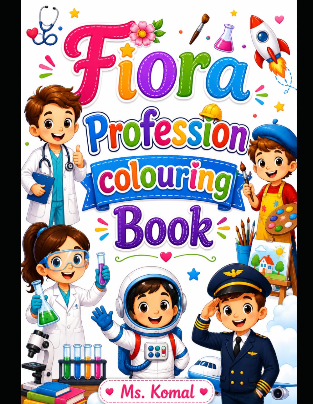Fiora Profession Coloring Book: Fun and Easy Coloring Pages to Explore Amazing Jobs and Careers for Kids Ages 3–6