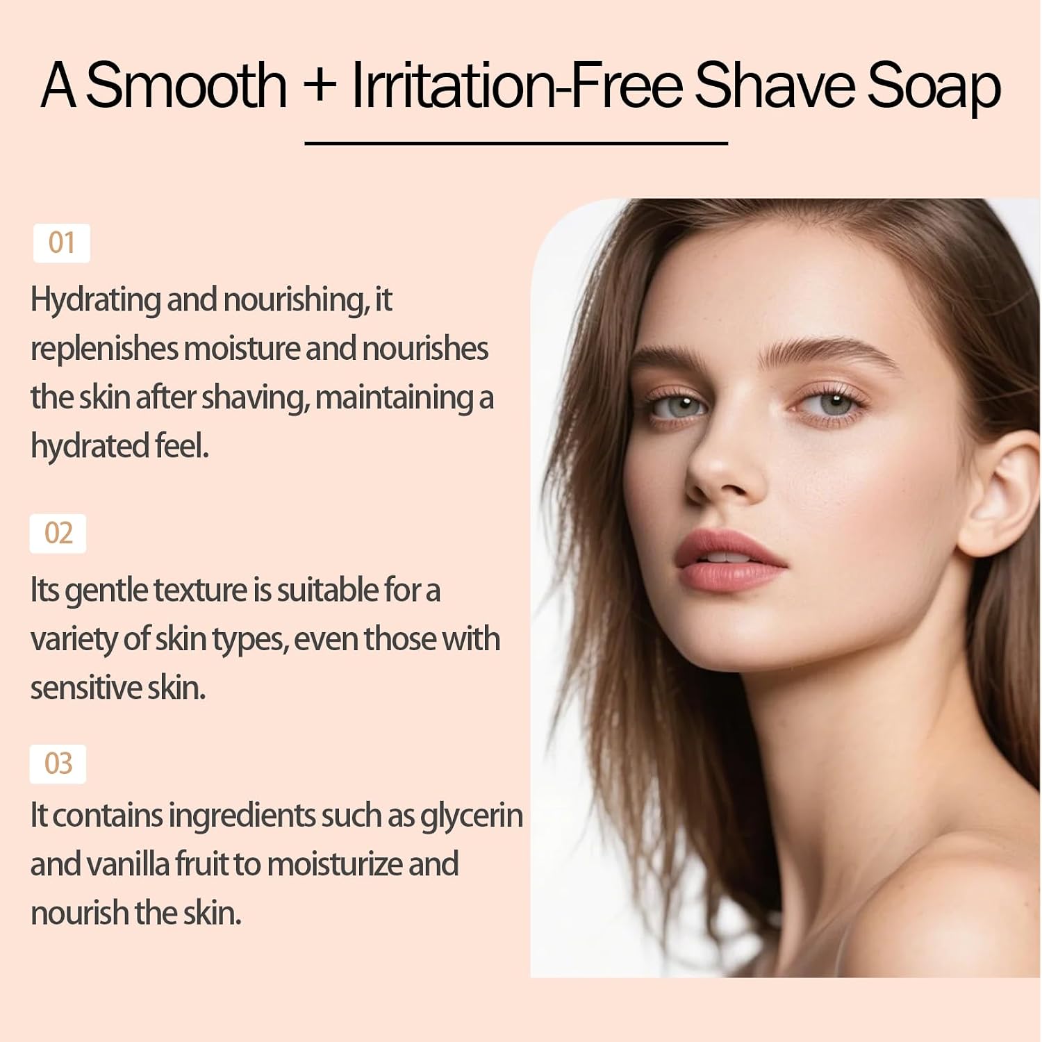 Moisturizes Shave Cream for Men With Rich Lather, Smooth & No Irritation Men's Shaving Soaps [60g / 2.12 oz] Long Lasting Use Shaving Cream