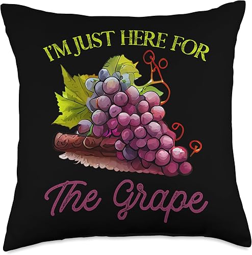 I'm Just Fresh Fruits Grapes Throw Pillow, 18x18, Multicolor