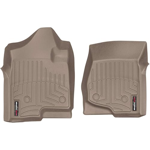 WeatherTech Custom Fit FloorLiners for Escalade, Avalanche, Silverado, Sierra, Sierra 1500-1st Row (450661), Tan