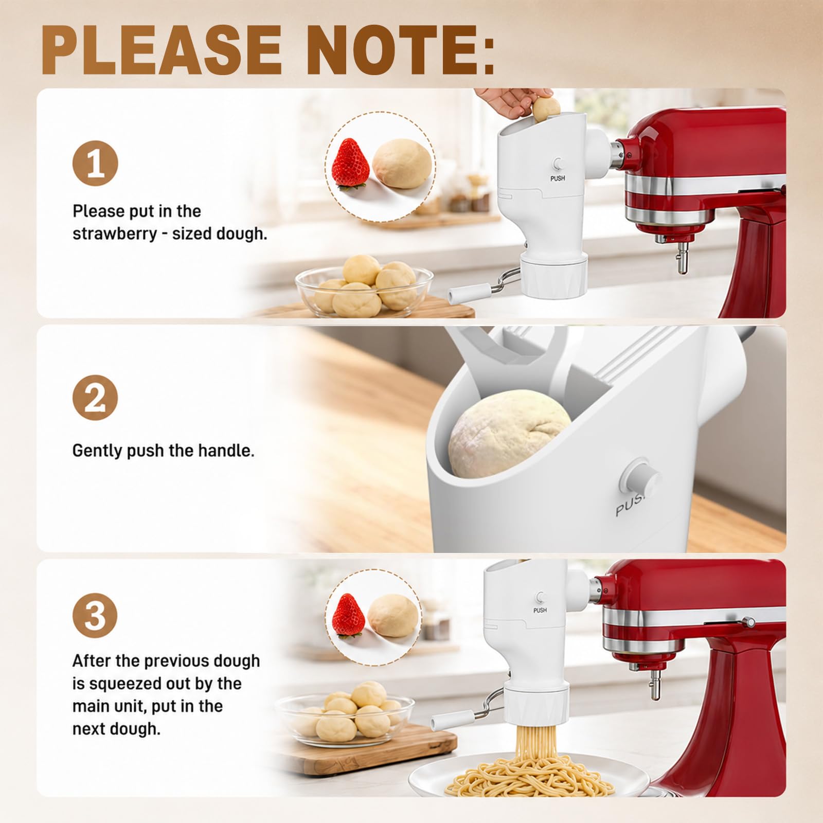 Aid - Set di accessori per la pasta, accessorio per frullatore Kitchenaid, macchina per pasta Kitchenaid con 7 piastre per spaghetti fatti in casa, mackaroni, fusilli e molto altro ancora