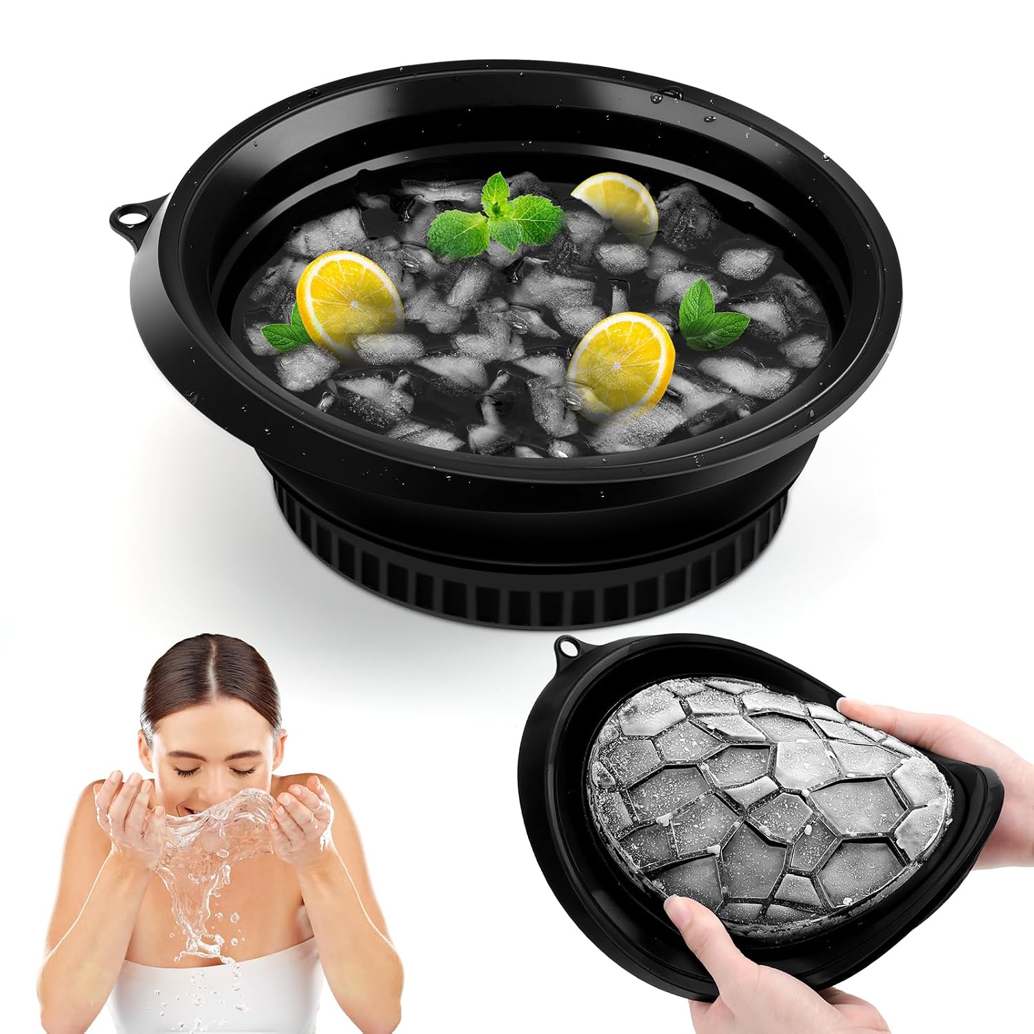 Welltop Face Bowl for Ice, Collapsible Silicone Facial Cold Plunge with Built-in Ice Tray, Portable Face Ice Bath Bowl Ice... - Review, Price and Buying Guide