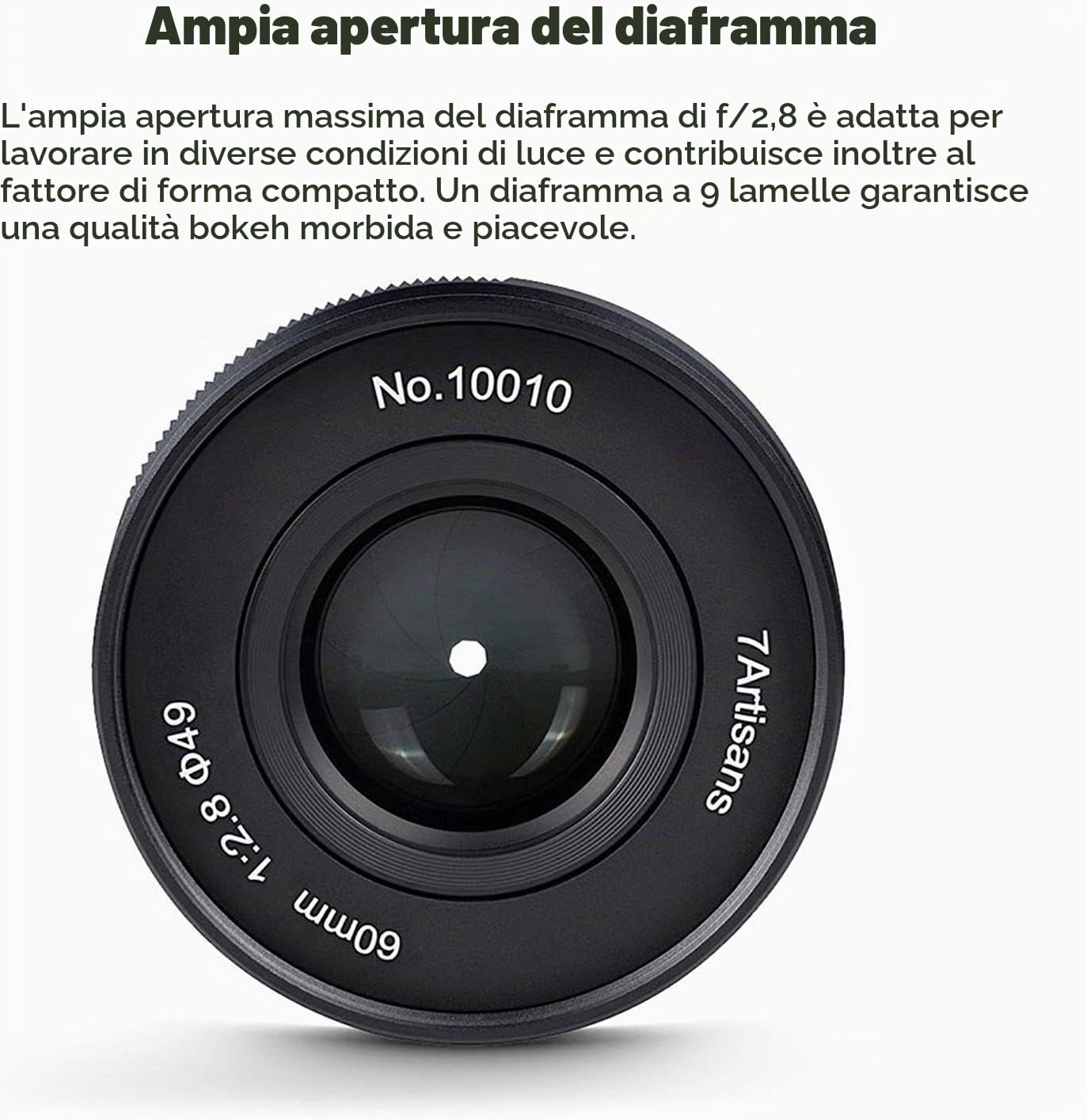 7artisans 60mm F2.8 II V2.0 Obiettivo macro APS-C, compatibile con Fuji X-mount Fotocamere Fotocamere X-A1 X-A10 X-A2 X-A3 A-AT X-M1 XM2 X-T1 X-T3 X -T10 X-T2 X-T20 X-T30 X-Pro1 X-Pro2 X-E1 X-E2
