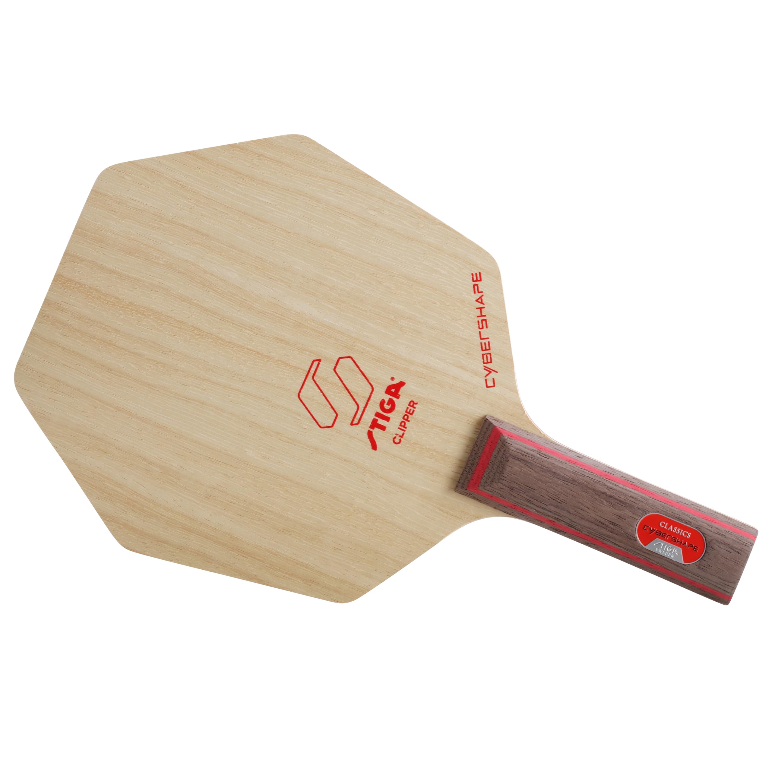 STIGA Clipper Cybershape Madera Ping Pong Ofensiva 7 Capas Mango Recto