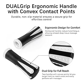 MZDXJ Muscle Roller Stick for Athletes - Deep Tissue Fascia Blaster & Roller Massager for Myofascial Pain Relief - Handheld Physical Therapy & Recovery Tool(White black-18 inch)