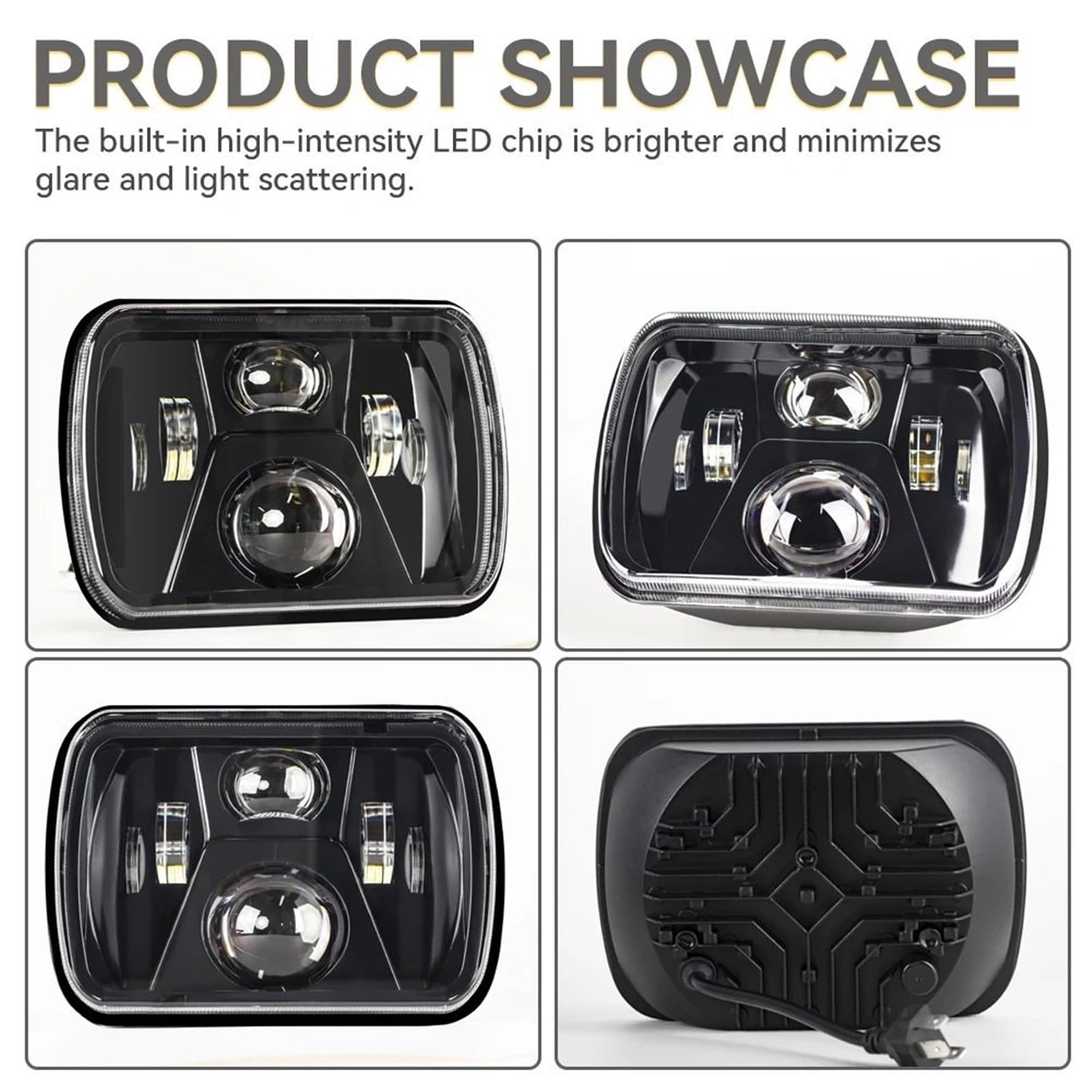 Bombilla Coche Faros LED 7X6 Bombilla para coche | Para Faros Delanteros Cuadrados LED 5X7 Automáticos