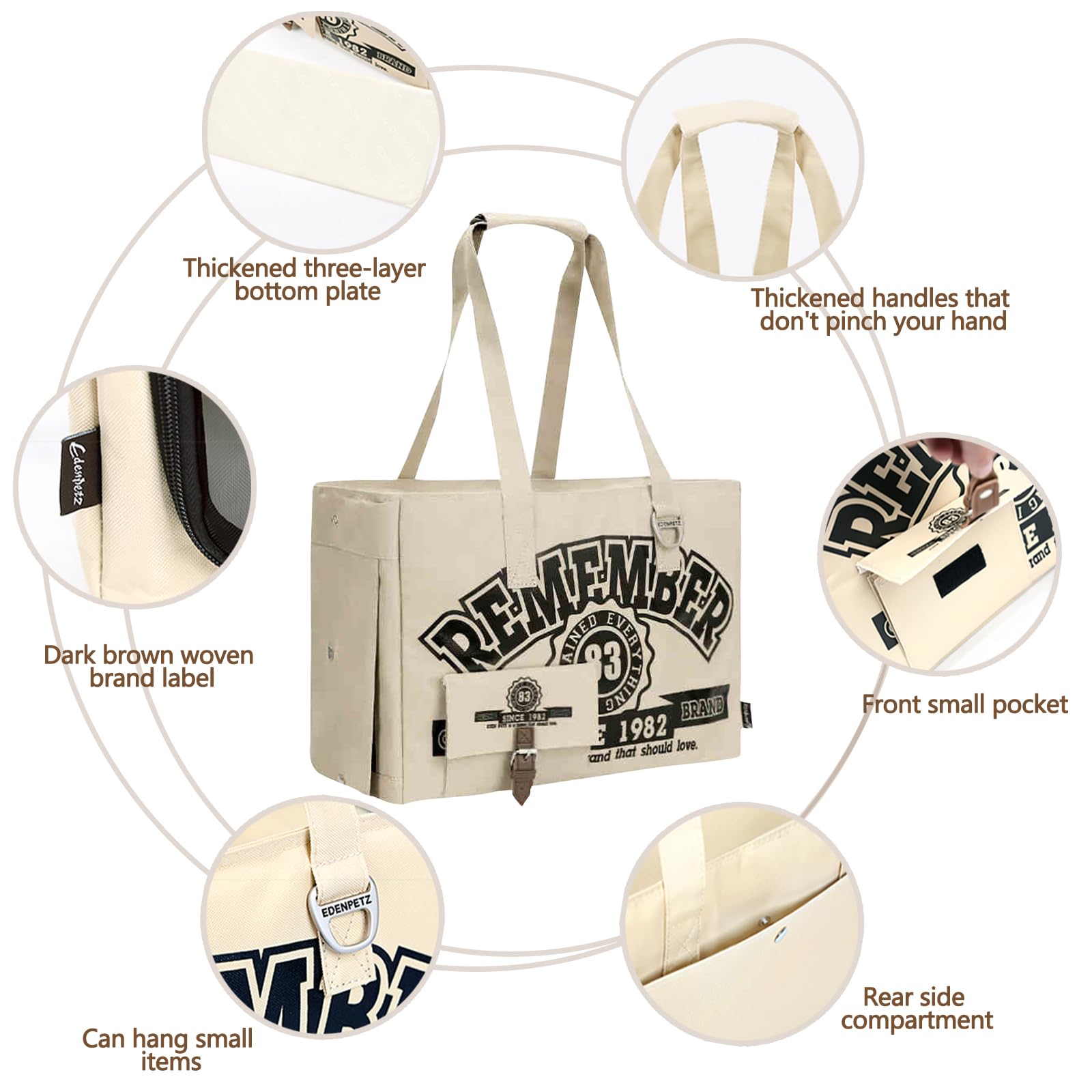 Galatée Bolsa para Mascotas, Bolsa Plegable para Perros Aprobada por Aerolíneas, Bolsa para Gatos con Apertura Superior, Bolsa De Viaje para Mascotas para Gatos y Perros Pequeños(Caqui Azul)