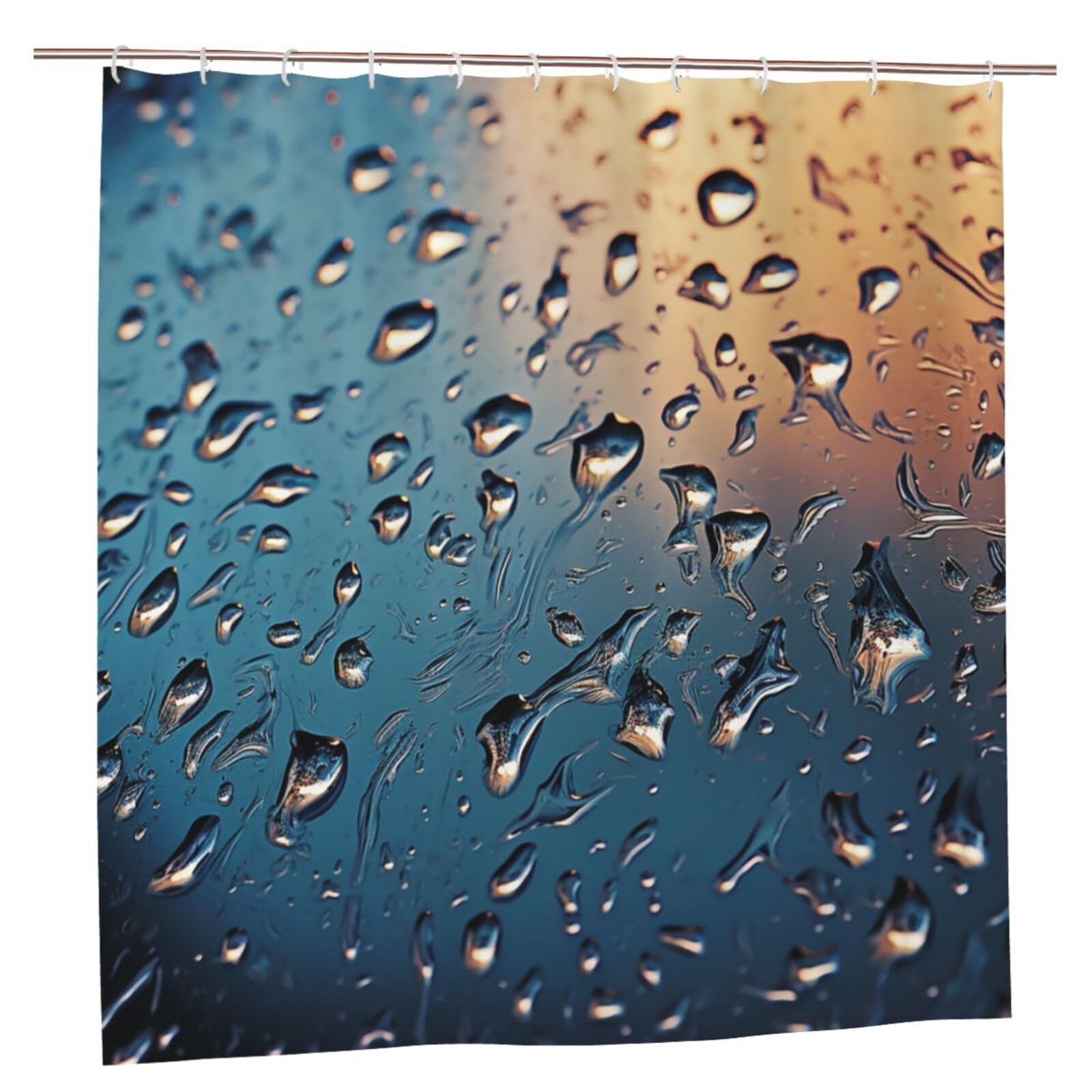 Rideau de douche imperméable avec crochets rideau de bain lavable pour décoration