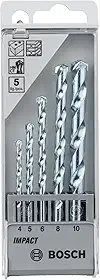 Bosch Jogo Broca para alvenaria CYL-1 Ø4-5-6-8-10 mm