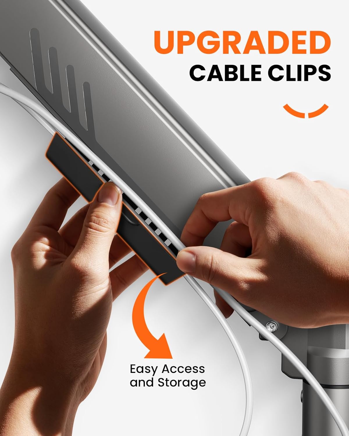 ErGear Single Monitor Arm, Fully Adjustable Monitor Mount for 13–34 Inch Screens, Fast Install Computer Monitor Stand with Tool-Free VESA Mount, Cable Management, Holds 19.8 lbs, Max VESA 100x100mm