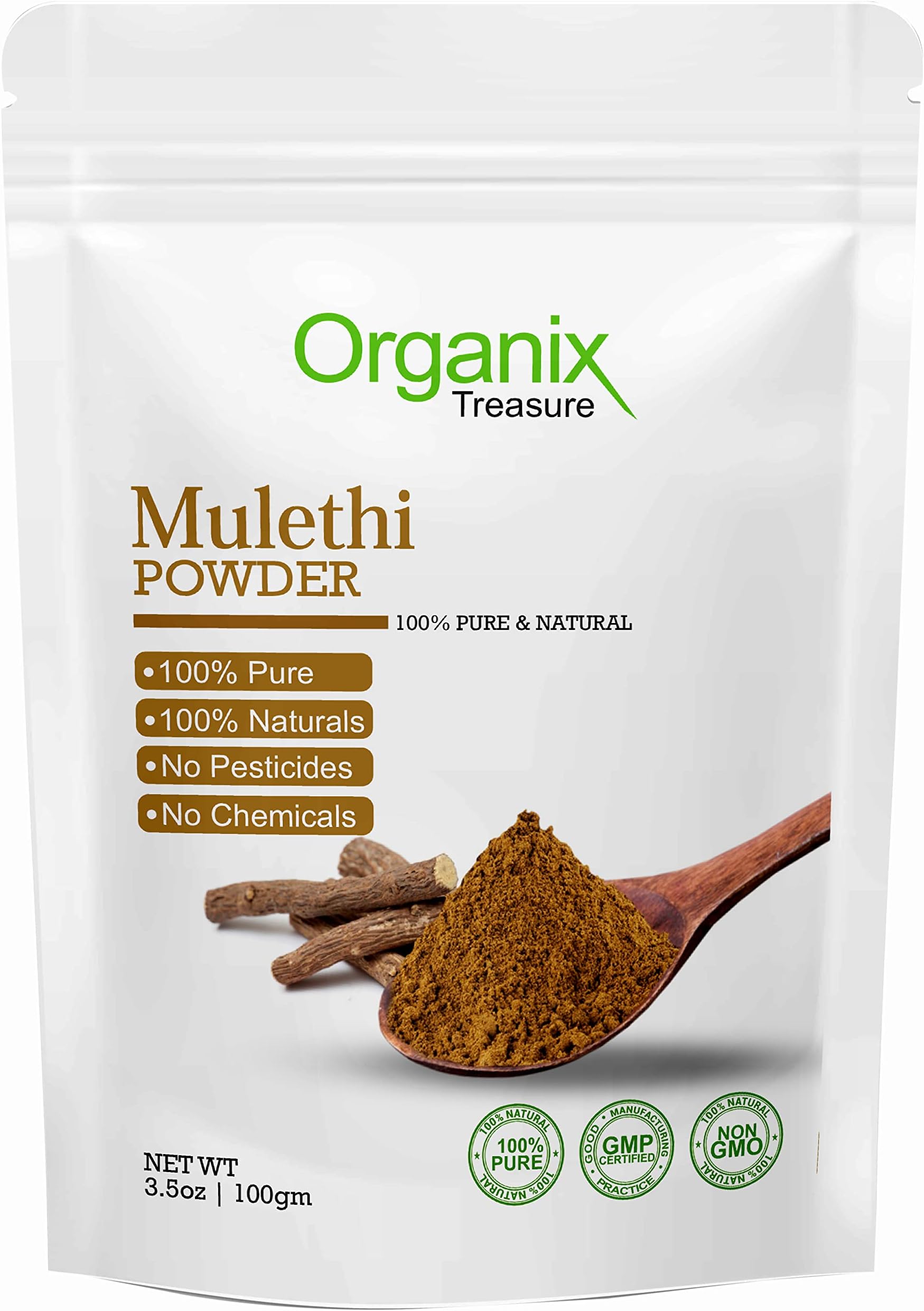 Pure & Natural Mulethi Powder For Skin Whitening, Licorice Powder For Body, Skin and Hair, (100gm)