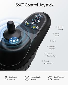 36 Lbs Lightweight Electric Wheelchair,Electric Wheelchairs for Adults Foldable,15 Miles Range Motorized Wheelchair for Seniors, All Terrain Compact Portable Power Wheelchair,330 Lbs Capacity