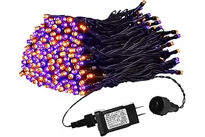 Plug-In Halloween Delights: 8-Mode, 66ft LED String Lights