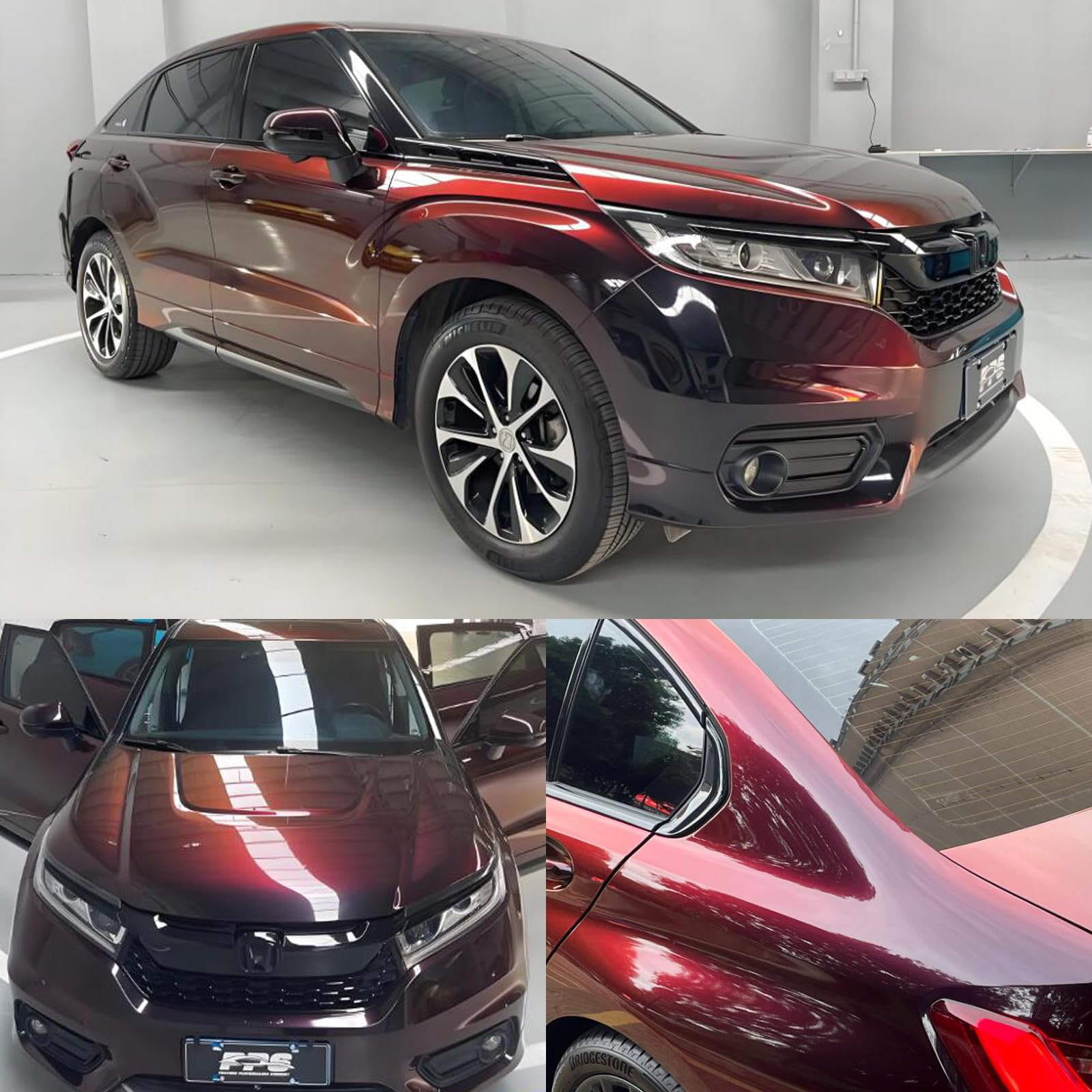 Amazon.com: XIMINZ Glossy Dark Red with Black Chameleon Vinyl Wrap