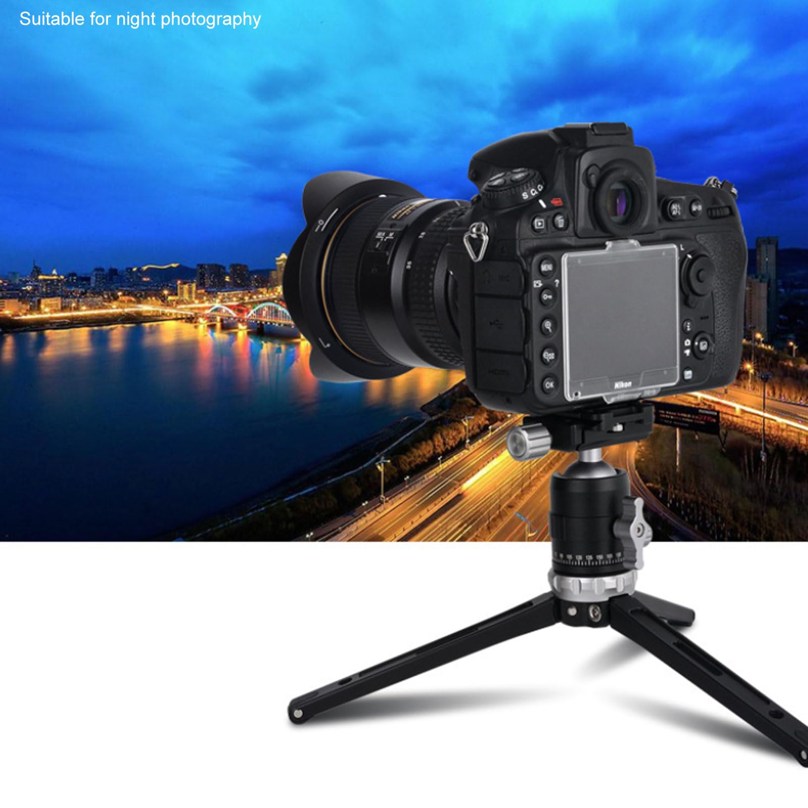 LICAEVEY Przenośny Ministatyw Stacjonarny z głowicą kulową 360°, Regulowany Stojak do Aparatu Bezlusterkowego DSLR, Płytka Szybkiego Uwalniania, Duże Obciążenie 11 Funtów do Wideo Vlogów (GRAY)