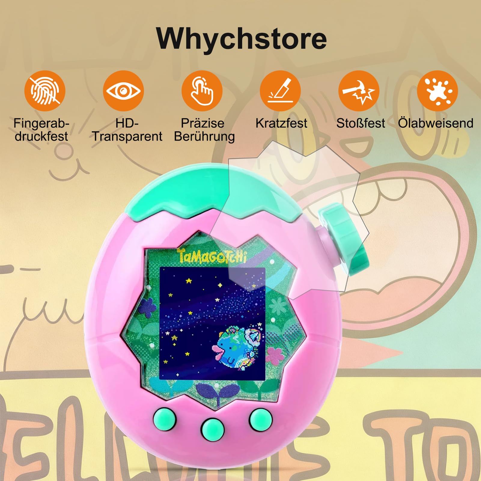 2Pcs Screen Protector for Tamagotchi Paradise Full Coverage Film, Anti-Fingerprint, Anti-Scratch, Bubble-Free - Image 3