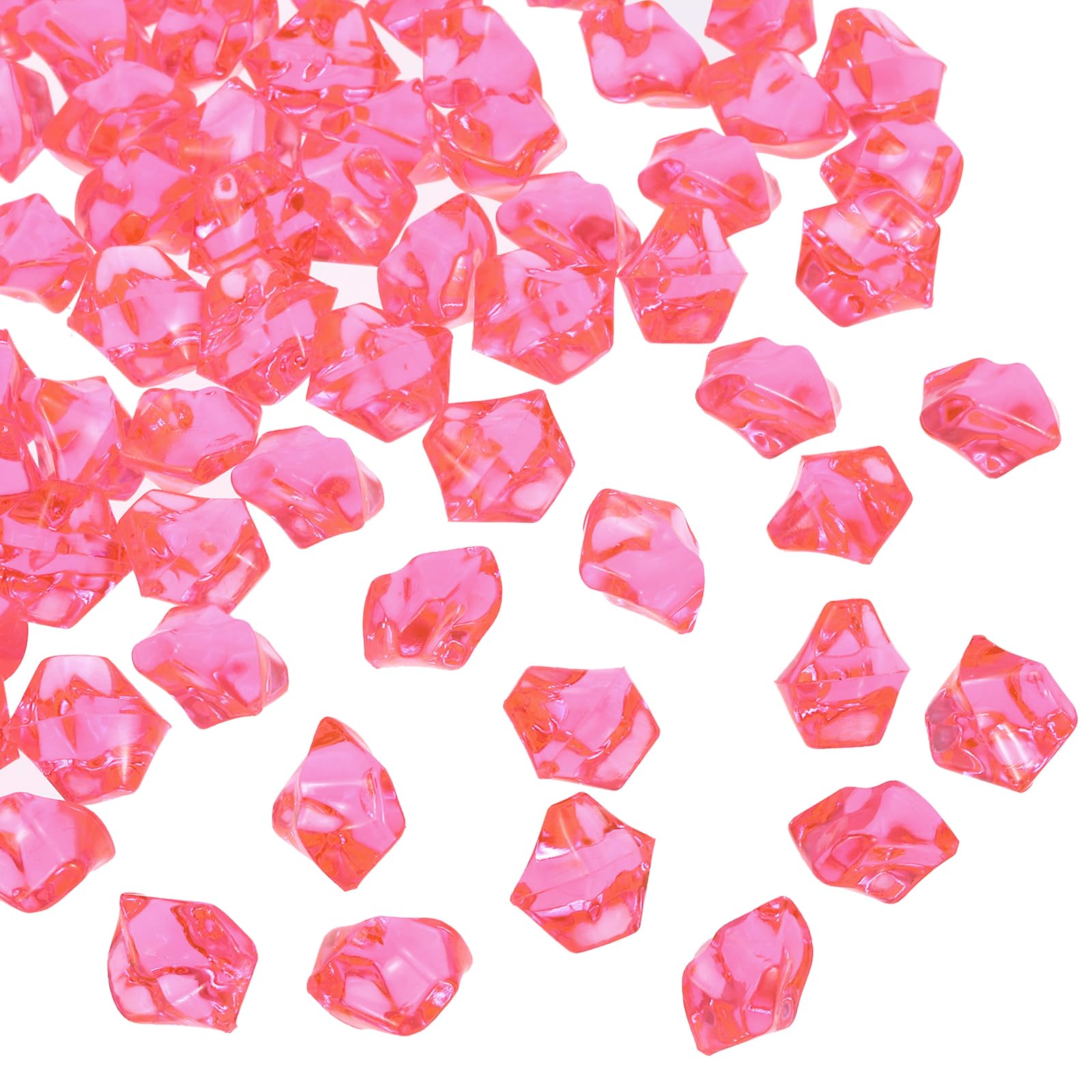 Diamantes falsos rosados decorativos para ambientación romántica de cenas y bodas