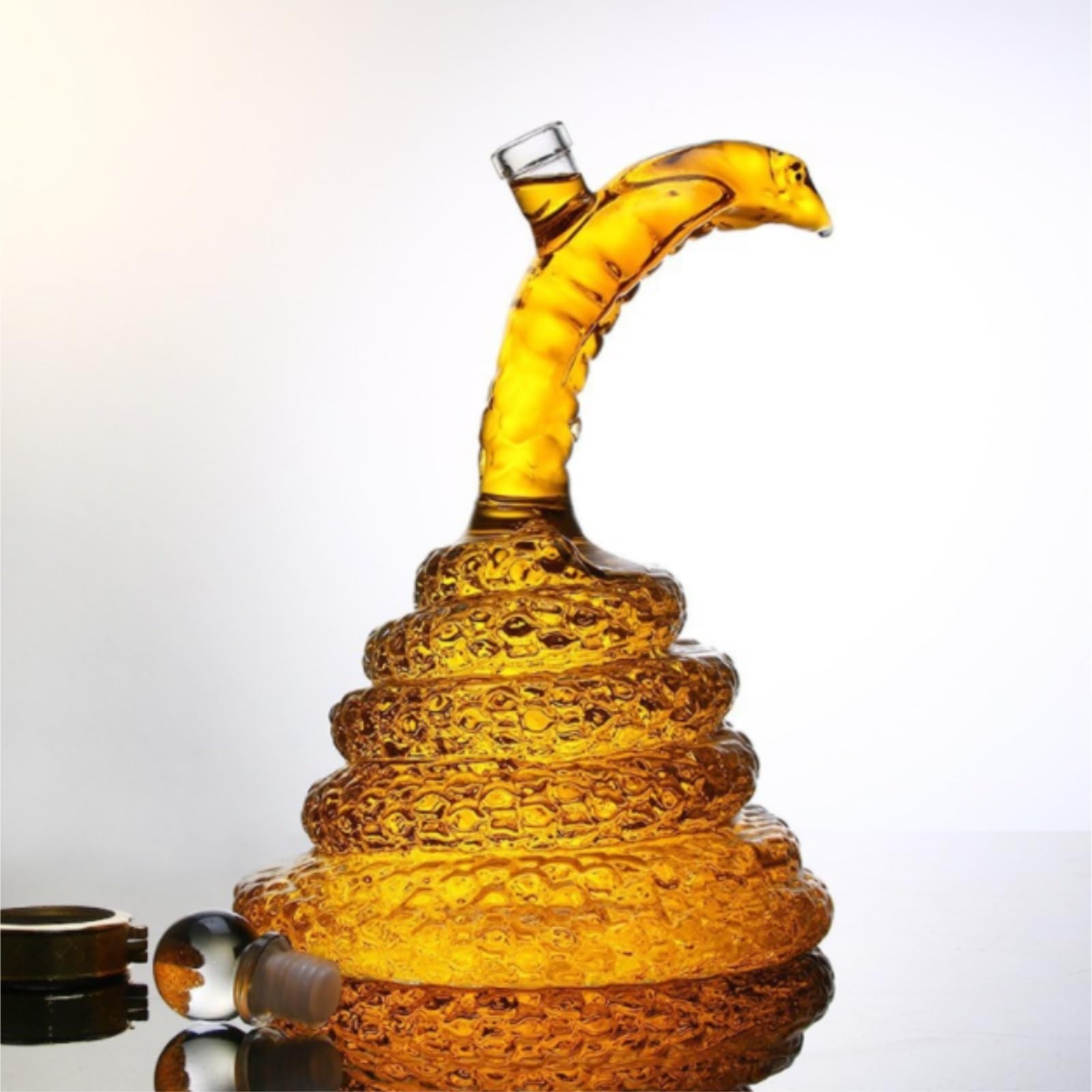Accesorios para Vino Decantador De Vino Cristal con Forma Serpiente, Adorno For Decoración del Hogar Cata De Vinos Restaurante(500ml)