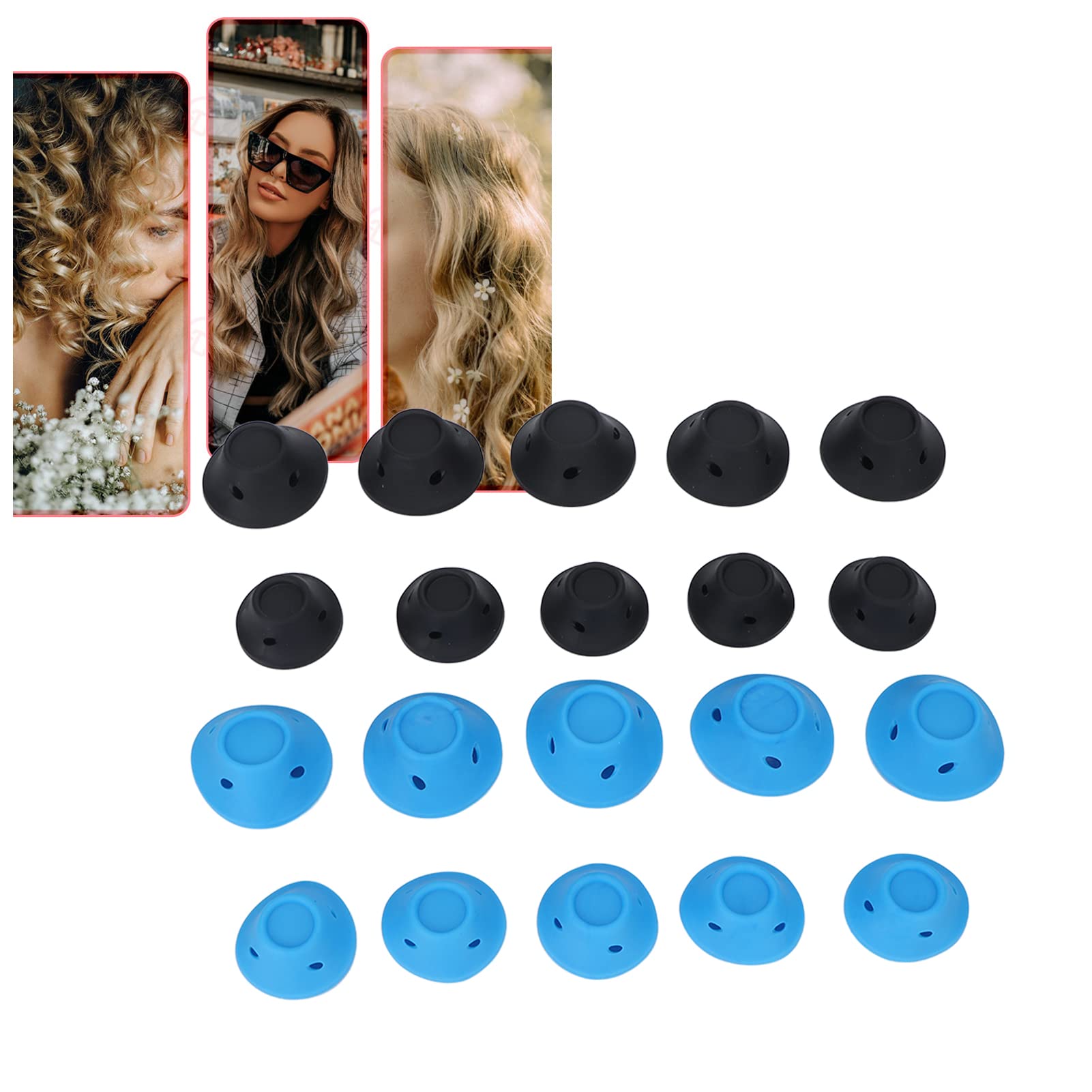 20PCS Hair Rollers for Long Hair Short Hair Hairstyle Silicone Heatless Curler, Overnight Hair Curlers, #811 - Image 3