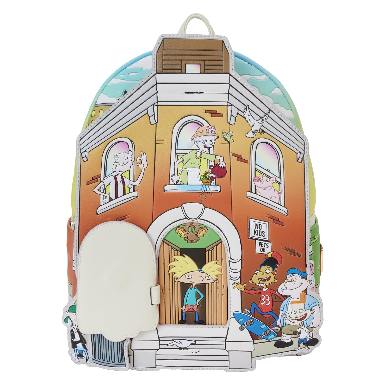 Loungefly Nickelodeon Hey Arnold! Sunset Arms Boarding House Mini Backpack