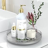 Vista 20 de Bandeja de baño de madera de roble de 12 pulgadas para mostrador, bandeja de tocador para perfume, loción, velas, maquillaje, joyería, fregadero