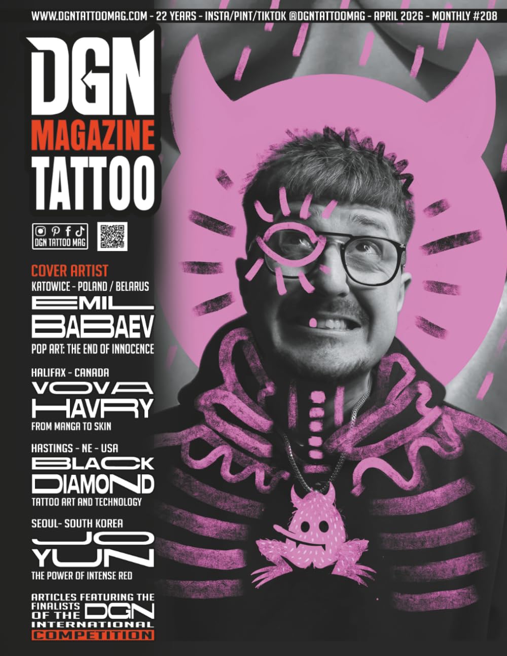DGN Tattoo Magazine - Emil Babaev - Issue #208: Likewise, this special issue features articles by artists from diverse backgrounds and introduces ... upcoming DGN International Competition 2026.