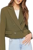 Women's Double-Breasted Cropped Blazer
