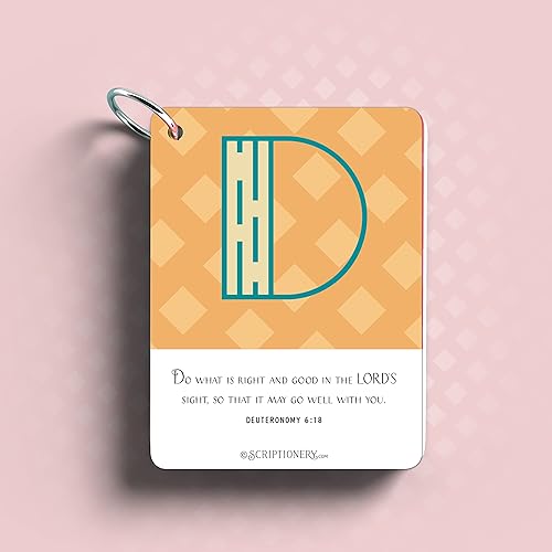 Miniatura 9 de ABC Tarjetas con versículo bíblico para niños y adultos, tarjetas de memoria de las Escrituras para rellenar cestas de Pascua cristianas, memoria de