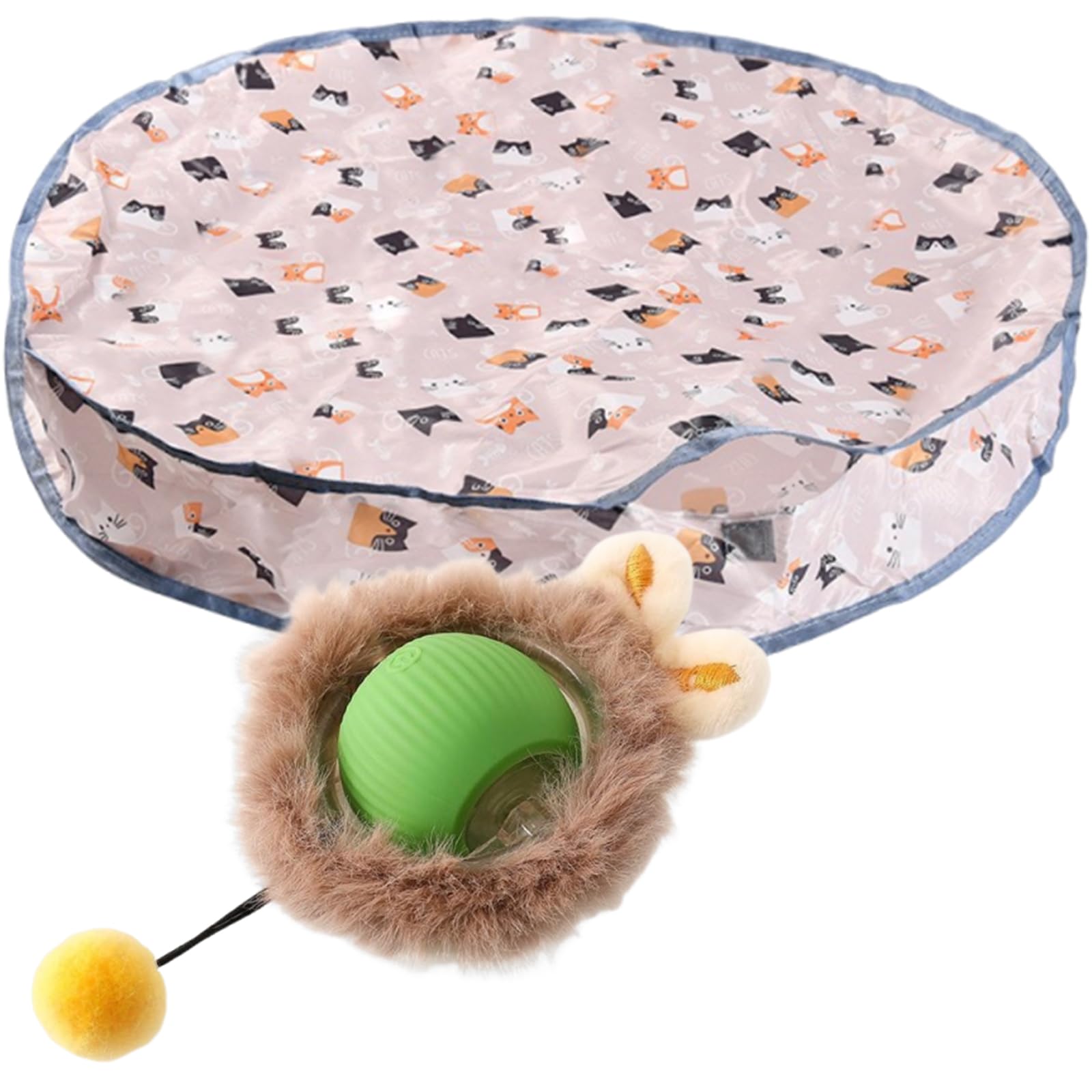 Xinsheinelry Motion Activated Hide Seek Cats Toy Activated Moving Concealed Kittens Teaser Toy for Active Felines Mental Stimulation Cats