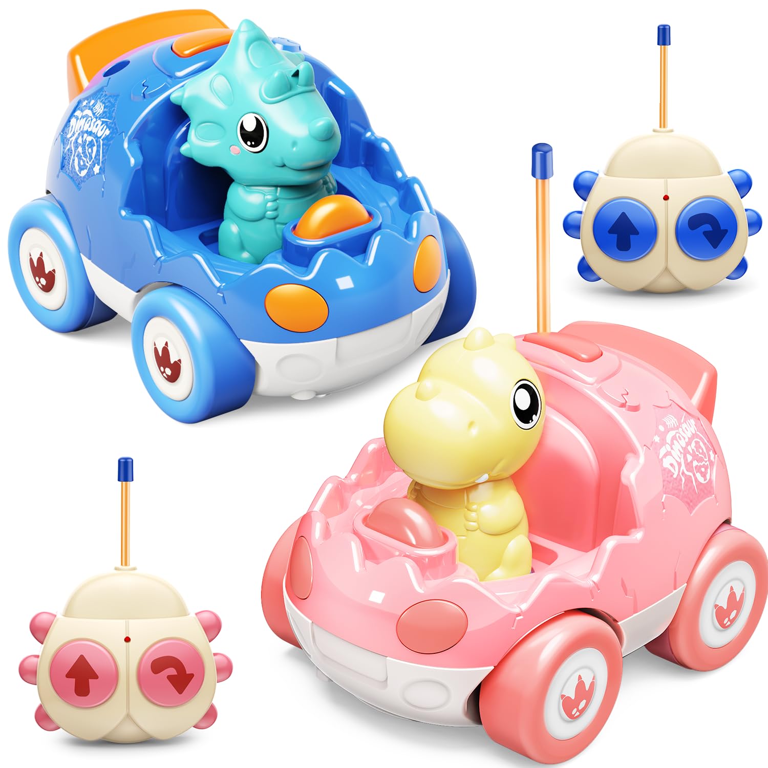 Pink Dinosaur RC Cars - Christmas Gifts for Kids -1