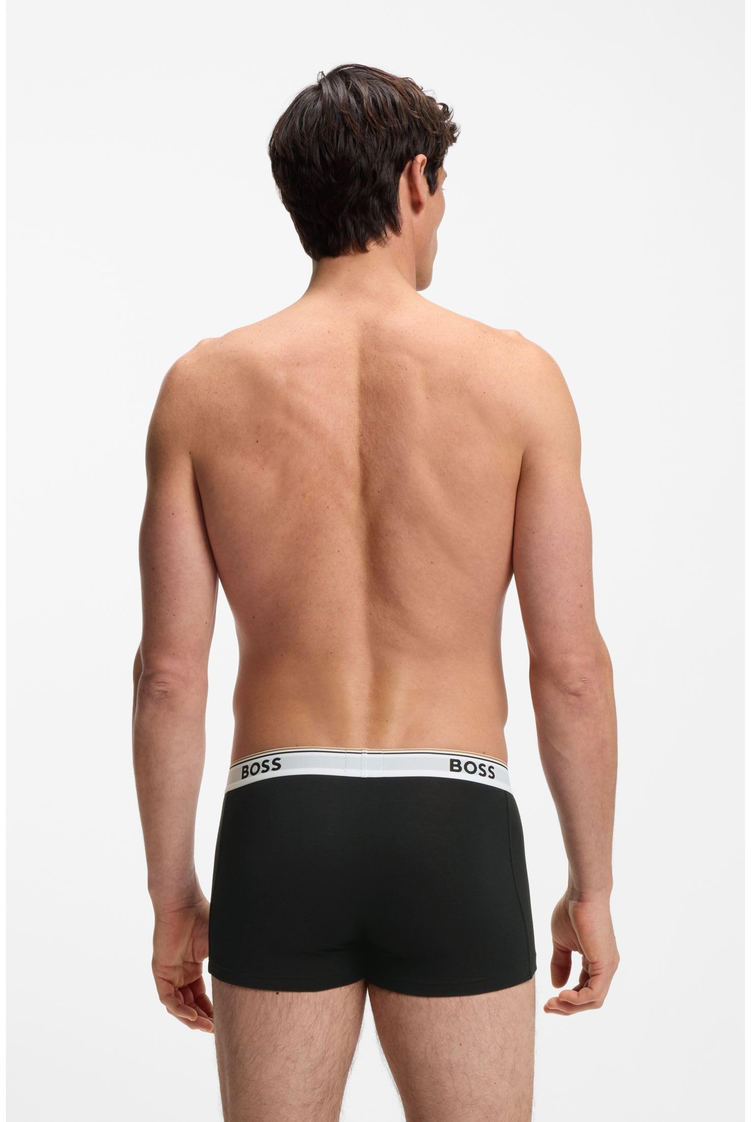 Boss Mężczyźni Trunk 3P Power Bokserki, Czarny, XL