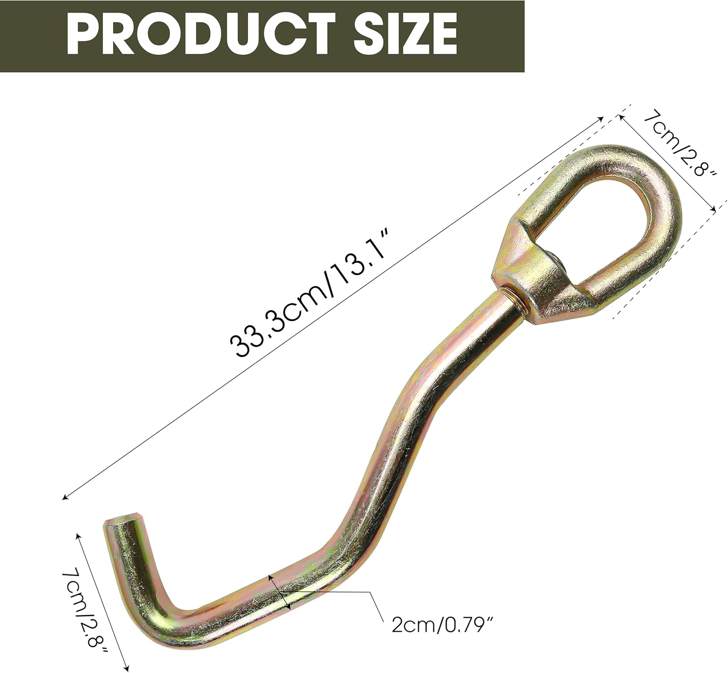 Marsrut Flat Nose Sheet Metal Hooks, Collision Pulling Clamps Tool Equipment for Frame Machine Auto Body Repair Rotate Head Practical (1PC, Gold Color)