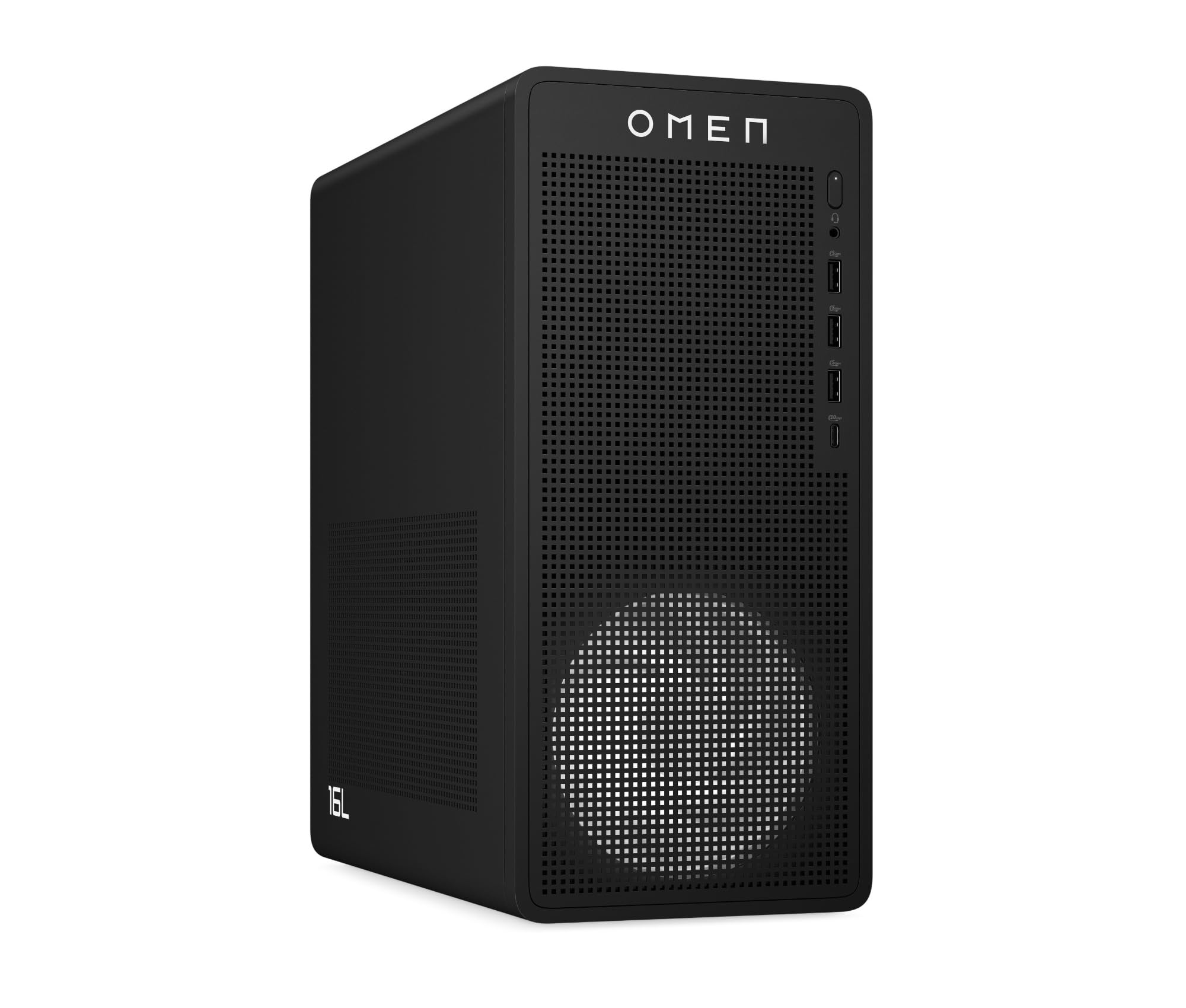 HP OMEN 16L TG03-0006sl, Desktop Gaming, Intel i7 14700F, Intel Evo, 32GB RAM, 1TB SSD, NVIDIA RTX 5060 8GB, Alluminio, 3 Mesi di PC Game Pass Inclusi, Windows 11, Nero
