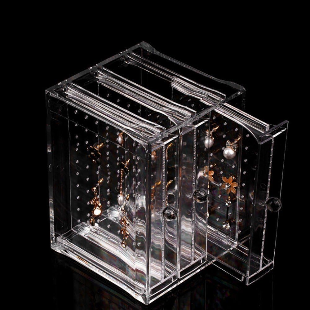 Jecxep Dustproof Clear Earring Display Stand Organiser Holder Earring Studs Storage