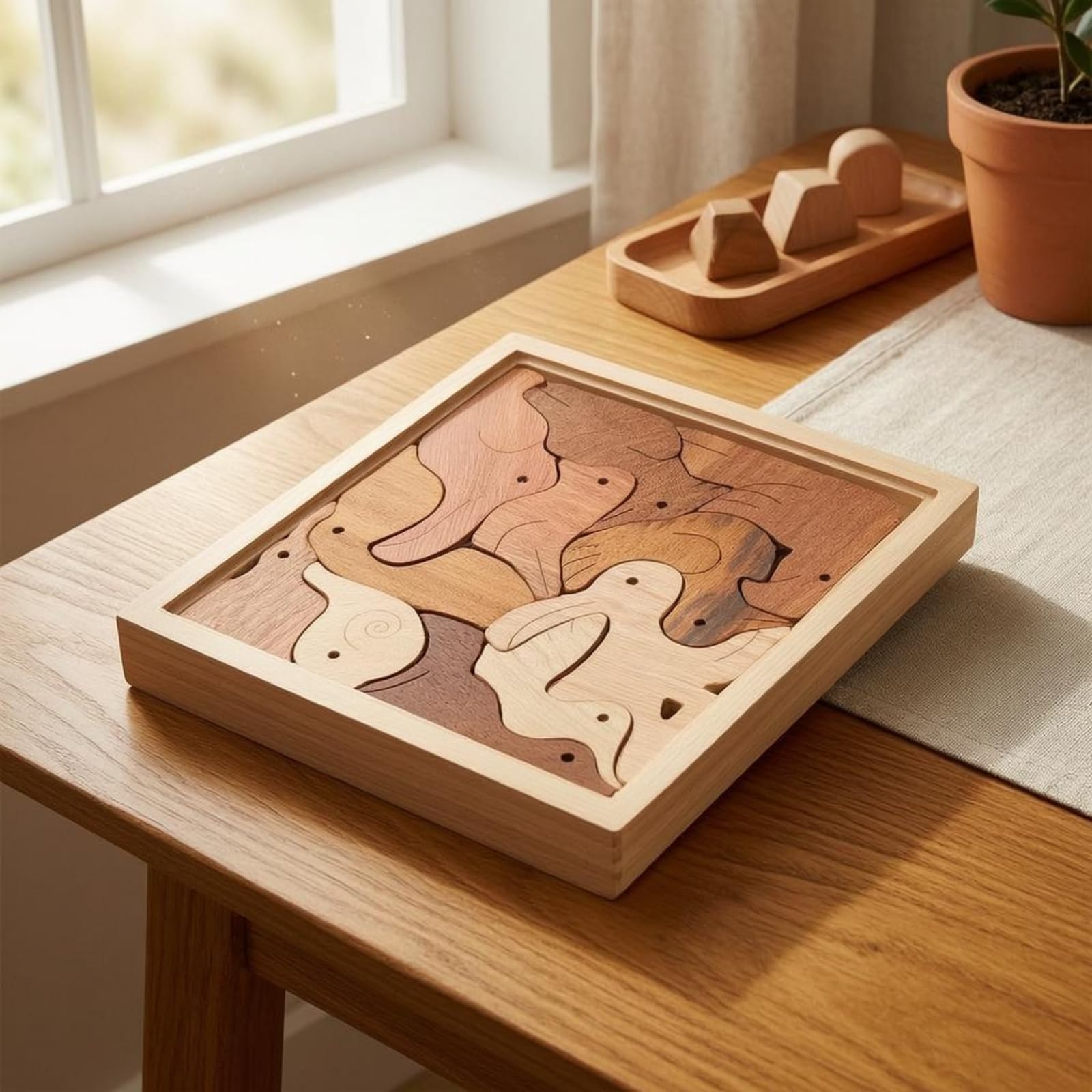Puzzle Didattico per Bambini Rompicapo, Puzzle 3D In Legno Con Verdure