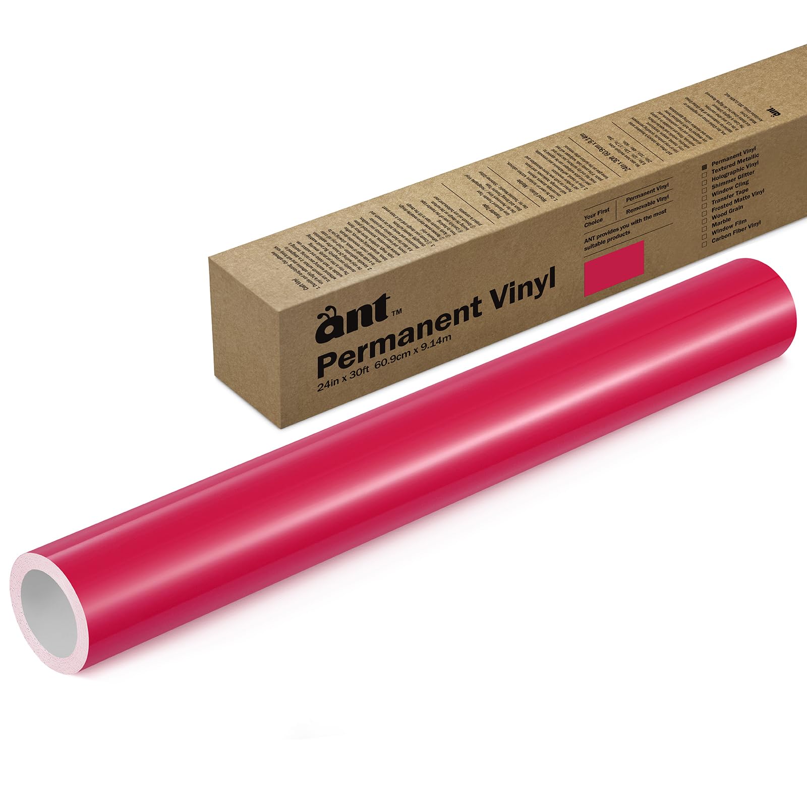 24inch x 150ft (0.6096x45.72m) PVP Roll (24inch x 30ft, Rose Red)