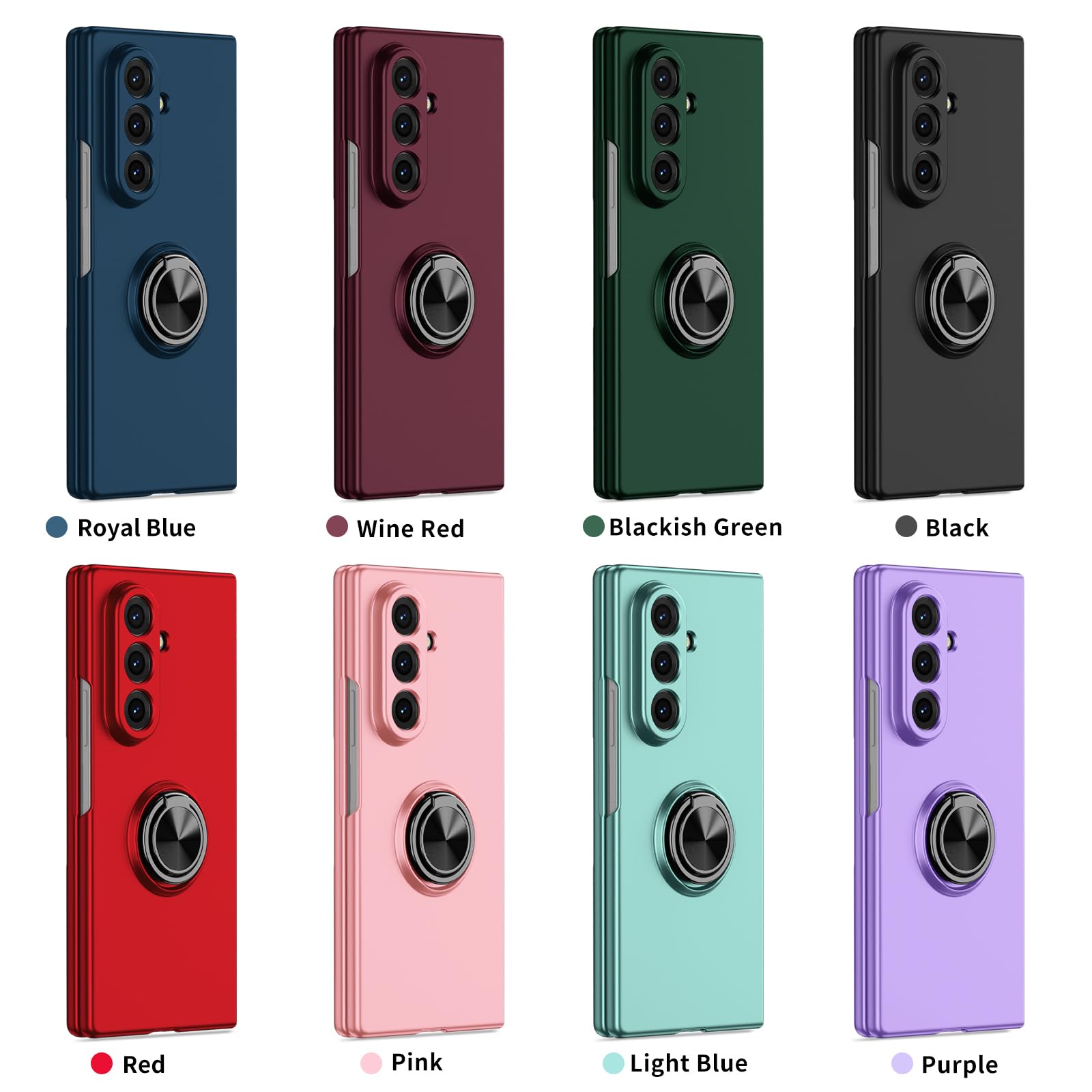 Składane etui na telefon komórkowy Samsung Galaxy Z Fold 7 5G, [wsparcie uchwytu samochodowego] uczucie na skórze, oleista farba w sprayu, odporne na uderzenia etui ochronne do Samsung Z Fold7