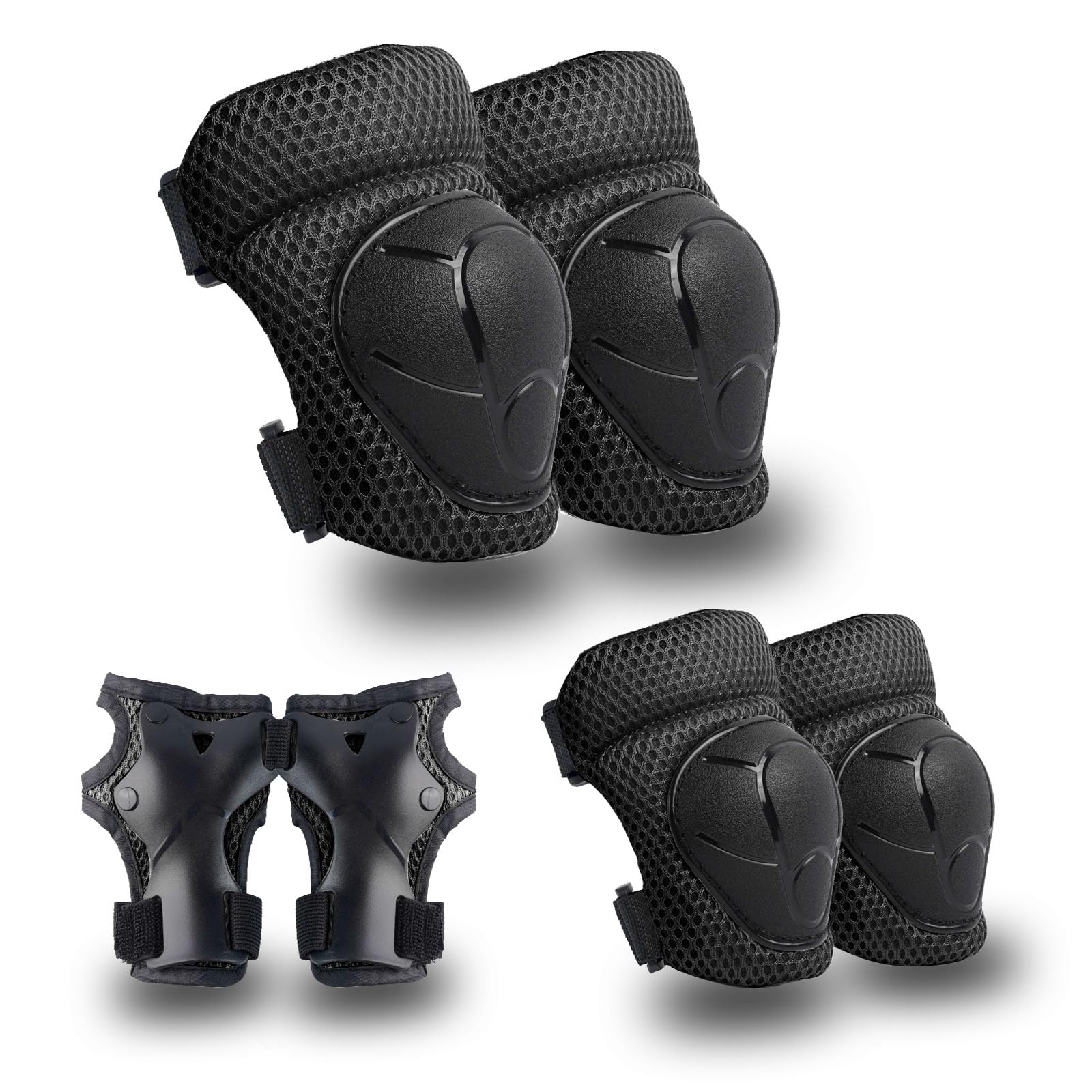Knee Pads Elbow Pads Wrist Guards Set for Kids,Upgraded Protective Gear for Toddle 4-12 Boys or Girls Children Roller Skating Scooter Skateboarding Bike Roller Blade