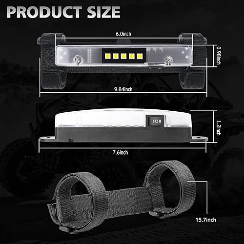 Miniatura 2 de Luz interior UTV luz LED cúpula universal Roll Bar Mount Luz interior LED Utility Roll Cage Luz para UTV Polaris RZR Can Am Pioneer Talon Kawasaki