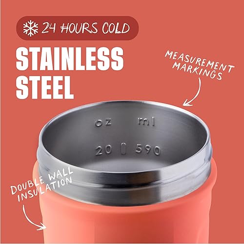 Miniatura 60 de BlenderBottle Strada Sleek - Acero Inoxidable - 25 oz - Espuma de mar Verde mar