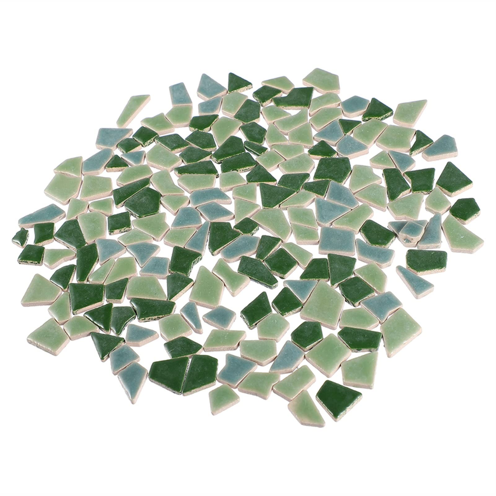 Mosaico de Vidrio 200 g de Piedras de Mosaico Irregulares delicadas Azulejos acristalados Bonitos Bricolaje Azulejos de Mosaico (Color : Green, Mosaic Tile Size : 0.5X2CM)
