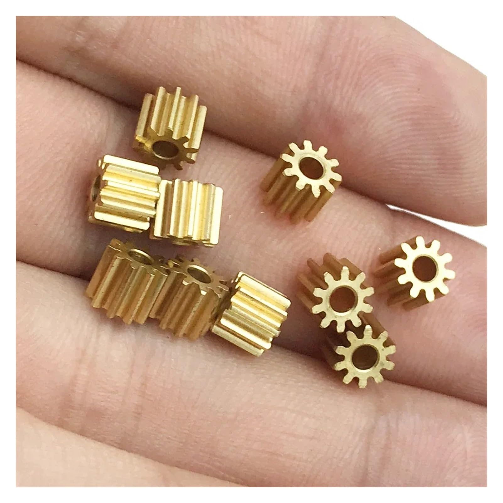 10/50/100 STÜCKE 0,4 M Modulus Metall Kupfer Zahnrad 8T 9T 10T 11T 12T 13T Zähne for Spindelgetriebe Passend for 1mm 1,97mm,98mm Welle Reparaturteil(12T 1.98mm Hole,50PCS)