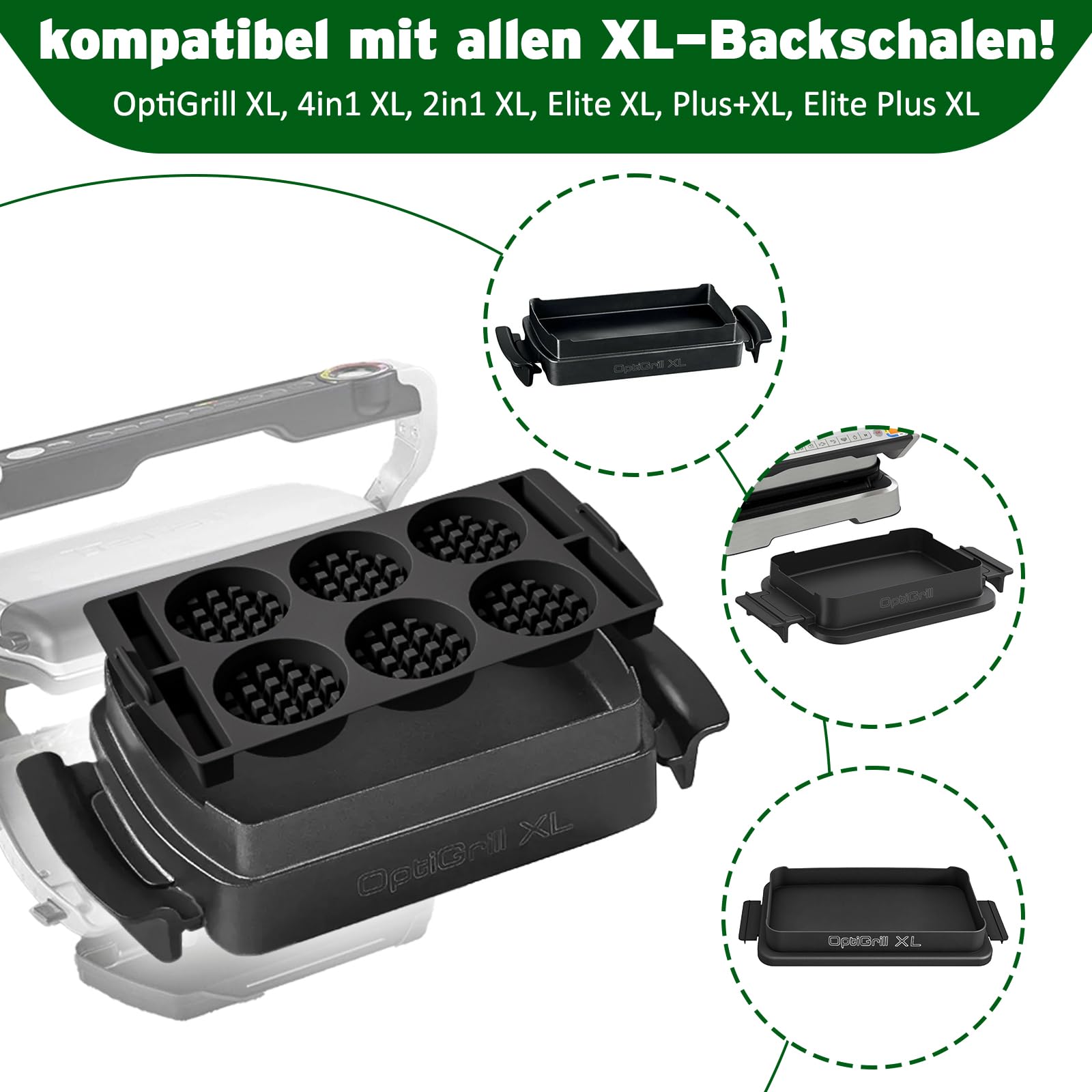 Plaques à gaufres Tefal OptiGrill XL, 4 en 1, Elite, Plus+, gaufrier belge, insert gaufré, pinceau silicone