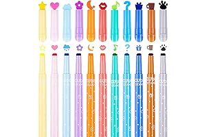 Cute Candy Color Highlighters with Mini Stamper Tips